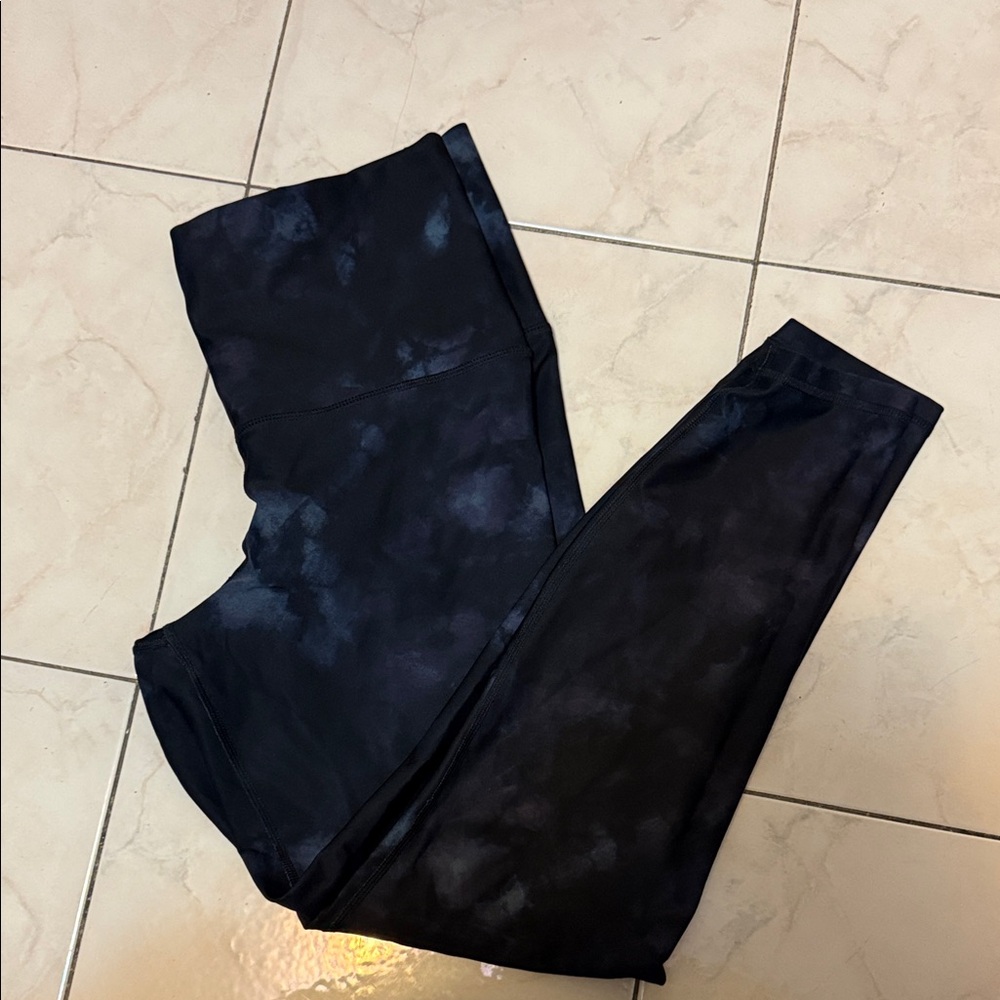 Women’s Black Tie-Dye High-Waist Leggings